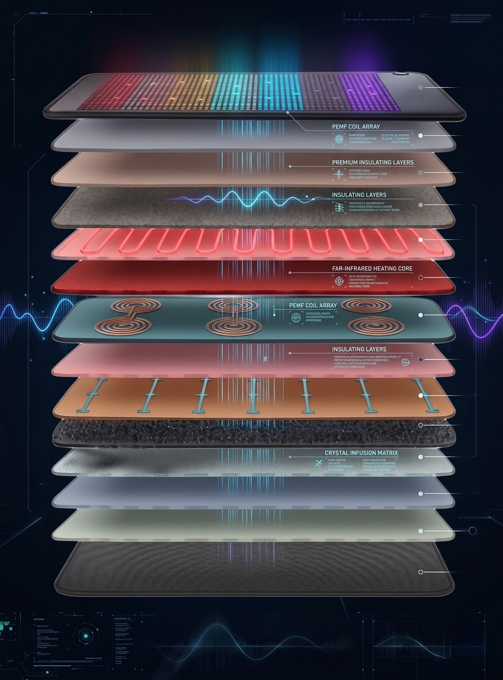 Crystal Photon Therapy Mat Layers
